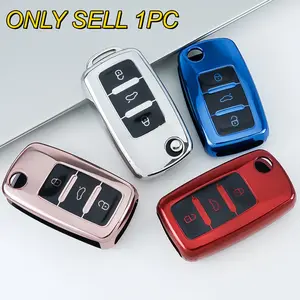Car Key fod cover shell Case Car Key Protector Car Key Accessory For Volkswagen For VW For Magotan For Golf 4 3 5 6 For MK6 For Passat  For Touran For Bora For Tiguan For Jetta For Lavida For Skoda For Octavia Key bag Car Key Remote Case