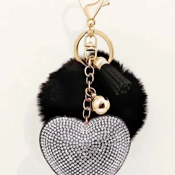 Beautiful sparkling hearts Keychains