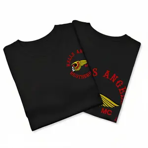 HA Brotherhood T-Shirt, Biker Club Skull Wing Graphic Tee, Motorcycle Club Style Tee, Vintage Rider Shirt, Full Sizes, Full Colors, For Men, For Women