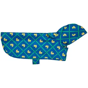 RC Pet Products Packable Dog Rain Poncho Rubber Ducky X-Small Lightweight Waterproof Shell with Adjustable Waist & Leash Access Buttonhole