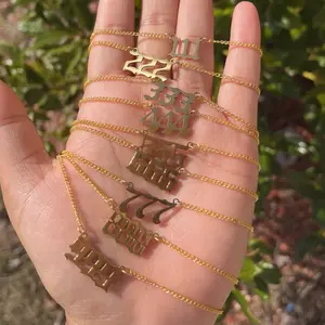 Angel Number Necklace (Gold 333)