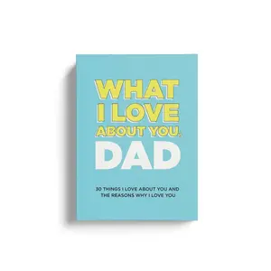 Blue Dad I Love You! Notebook Set, 30 Reasons Why I Love You, DIY Memory Book, Interactive Journal, Relationship Building Gift, Perfect Match Test