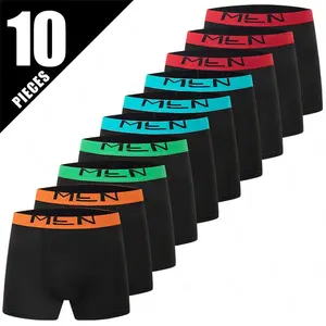 10-Pack Men’s Boxer Briefs – Lightweight, Breathable & Stretchy Underwear | Everyday Comfort & Sport Style | Must-Have Gift for Him Menswear Socks Plain Sportswear