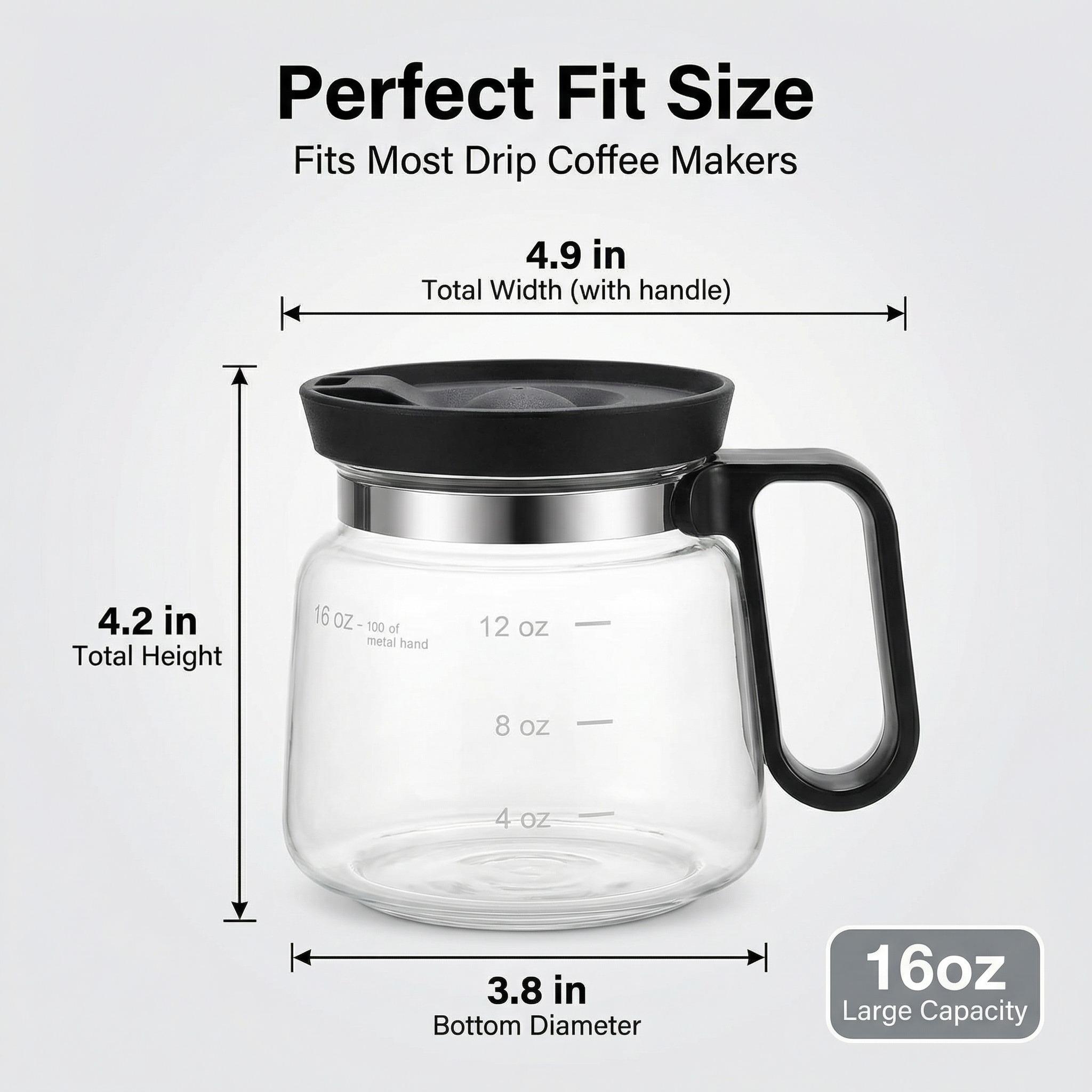 Coffee Mug with Lid 16oz Glass Creative Cup, Coffee Lovers' Top Choice, Dimensions: 4.9inches tall, 3.8 inches wide, Includes Coaster, Ergonomic Handle Design,MothersDay gift, a little surprise for your loved one