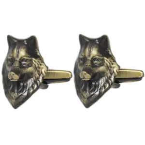 MENDEPOT Wolf Cufflinks Men Animal Cufflinks Wedding Birthday Gift