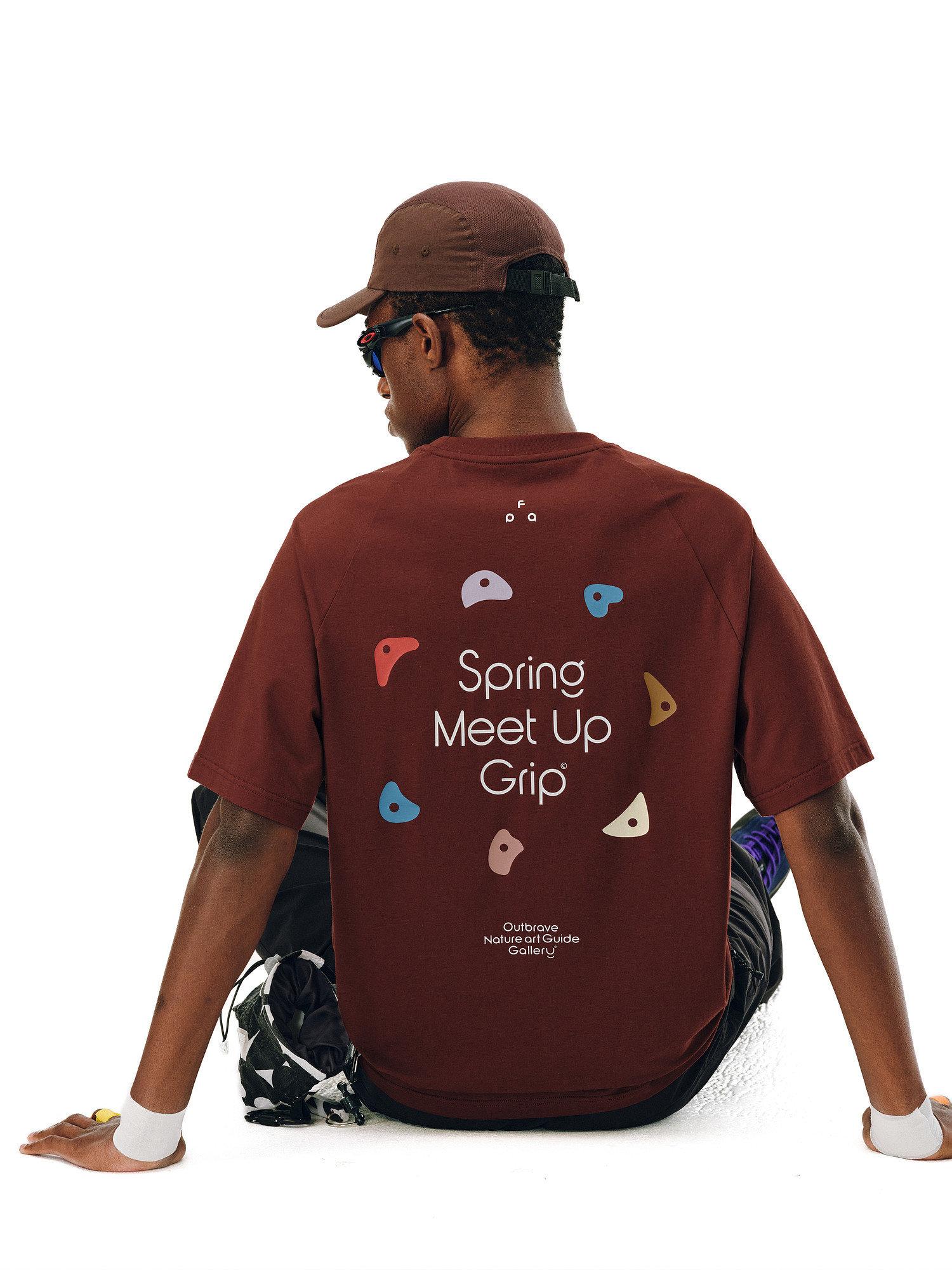 FPA Men’s Climbing Graphic Color Block T-Shirt – Crew Neck, Premium, Summer Outdoor Fashion Tee