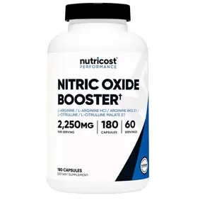 Nutricost Nitric Oxide Booster 2250mg, 180 Capsules - 750mg Per Casule, 60 Servings - Gluten Free and Non-GMO