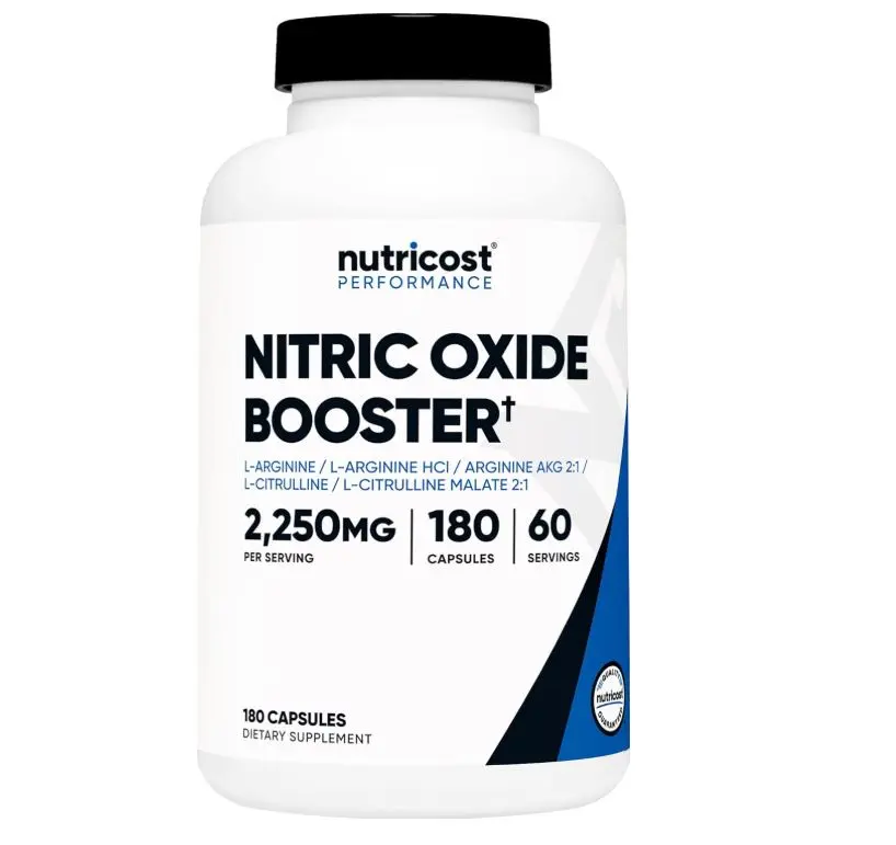 Nutricost Nitric Oxide Booster 2250mg, 180 Capsules - 750mg Per Casule, 60 Servings - Gluten Free and Non-GMO