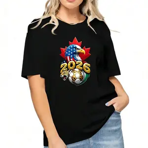 North America Geometric Animals 2026 Golden Soccer T-Shirt