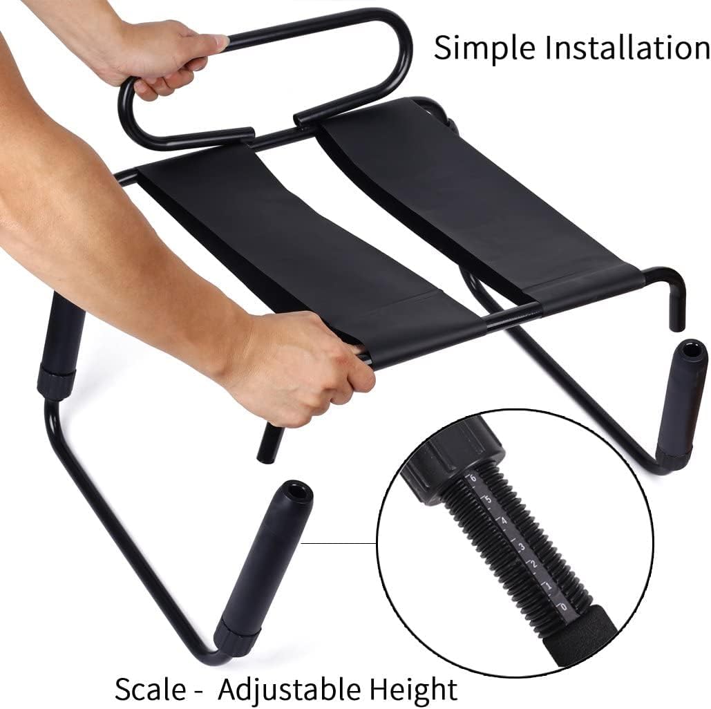 Multifunctional Adjustable Height Weightless Position Outdoor/Indoor Rocking Chair, Bouncing Stool, Foldable Portable Bouncy Chair, Bungee Chair, Outdoor Camping Chair, Detachable Furniture for Family/Couple Outings