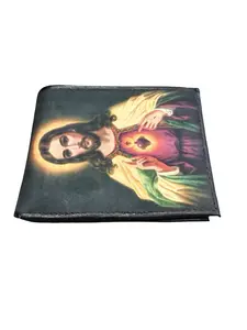 Billetera con Jesus Religiosa de Piel Men’s Leather wallet with Jesus