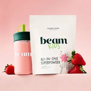 Beam Kids Strawberry Milk Superblend, 20 servings, 40+ Essential Ingredients to Support Kids' Growth, Immunity, Digestion, and Focus. Pediatrician Formulated. Vitamin.