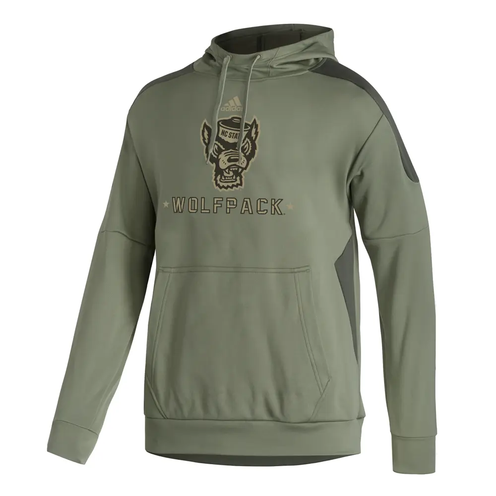 adidas Mens Nc State Sts Hoodie Training Casual Outerwear Casual Moisture Wicking - Green