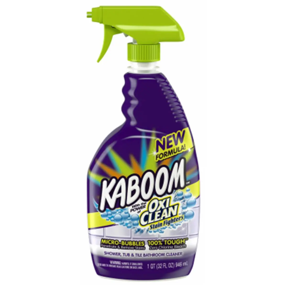 Church & Dwight 815464 32 oz Kaboom Shower Tile & Tub Cleaner Spray, Stain Remover Spray, Household, Anti Rust, Bathroom Tiles Cleaner