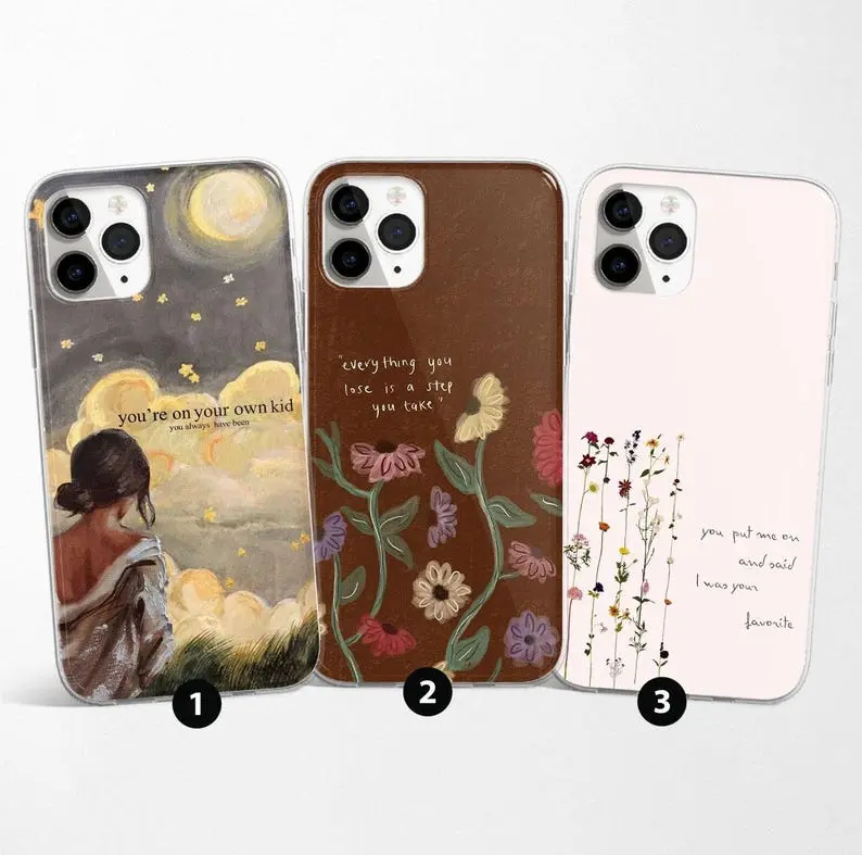 Aesthetic Taylor Phone Case Swift Song Lyrics Cover fit for iPhone 17 Pro Max, 16e, 15, 14, 12 & Samsung S25 Ultra, S24 FE, A56, Pixel 10