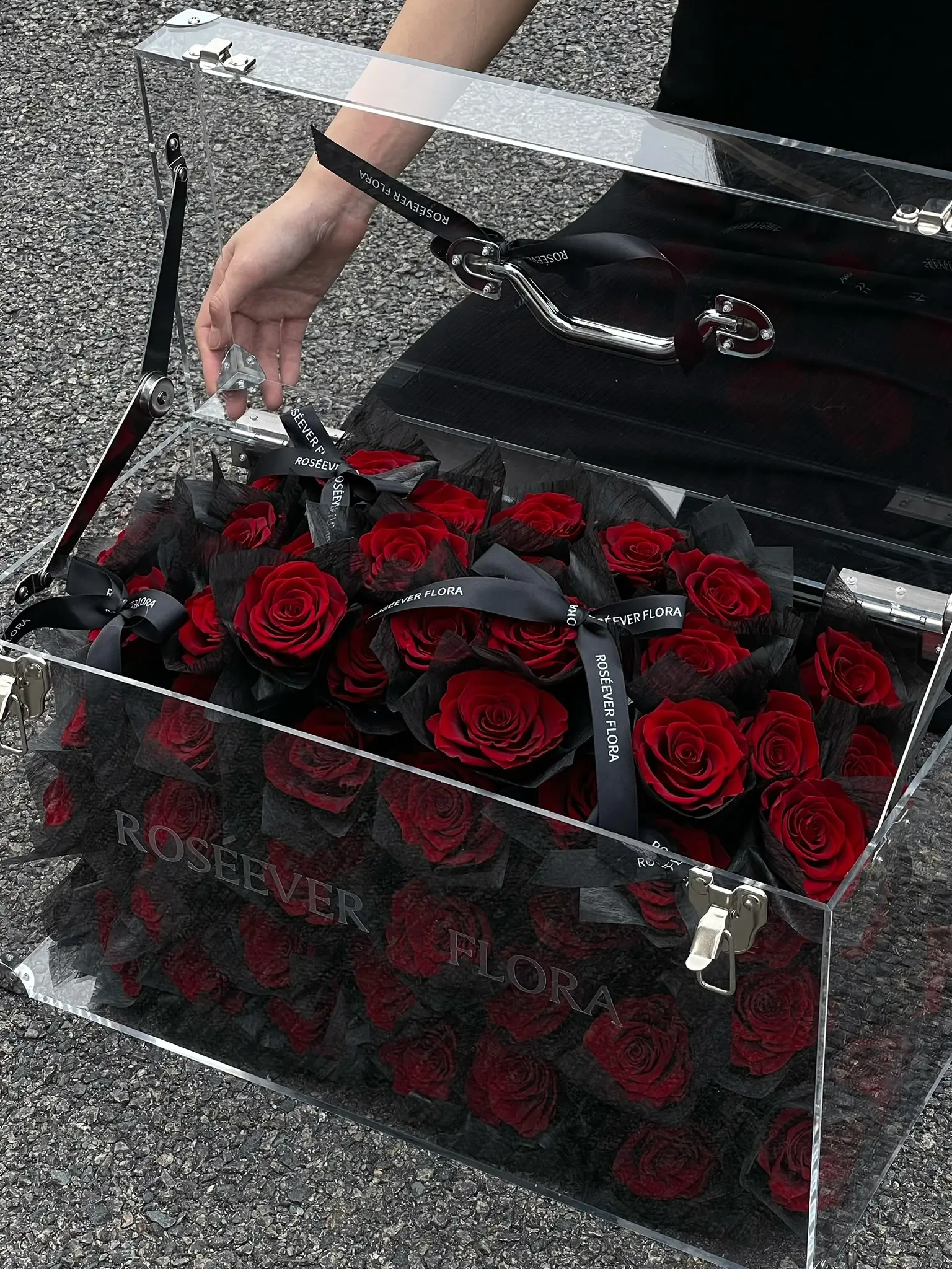 Luxury Red 60 Preserved Rose Box