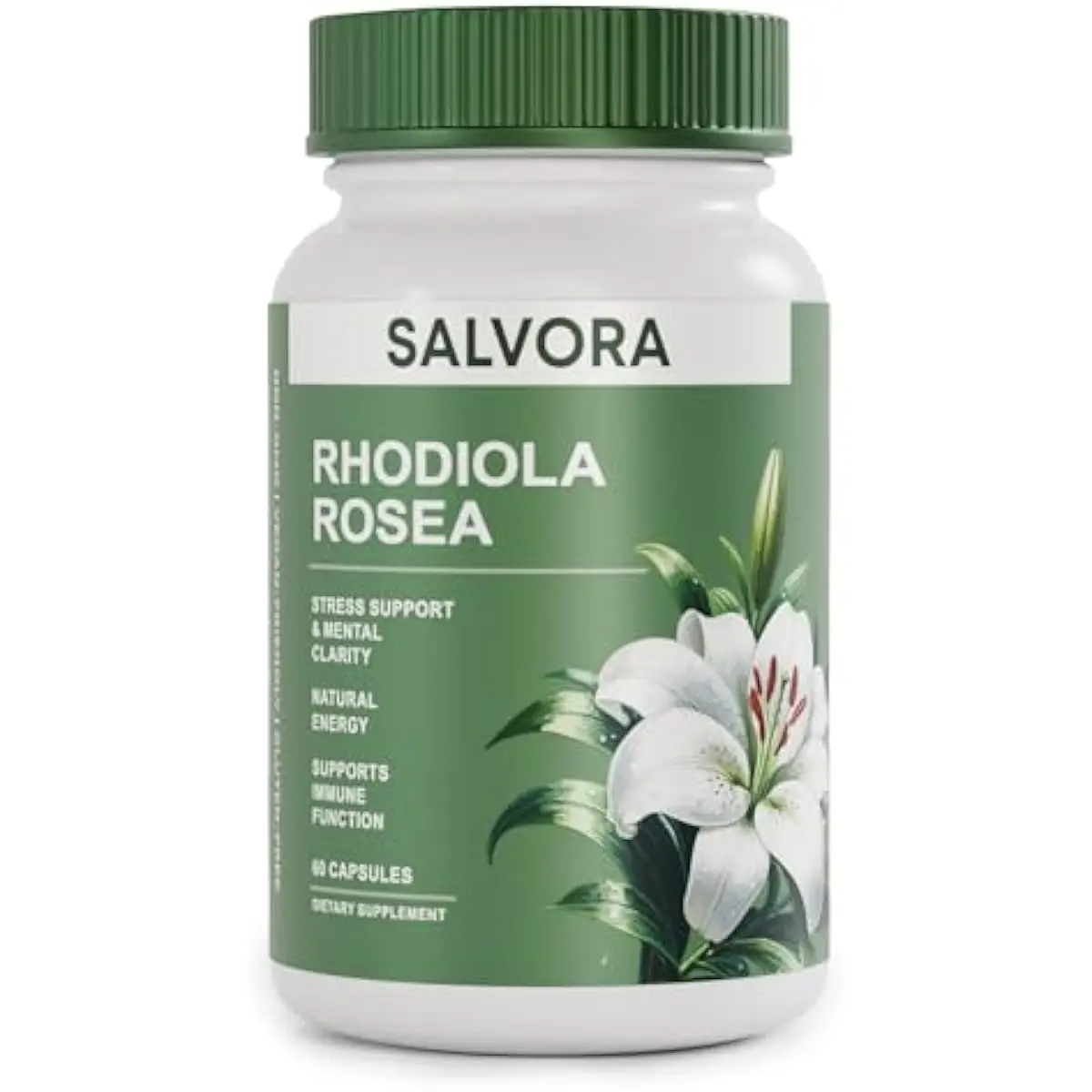 Rhodiola Rosea Supplement – Golden Root Adaptogen Capsules - Rhodiola Rosea Extract Powder Alternative with Salidroside for Stress Support - Energy, Focus & Performance
