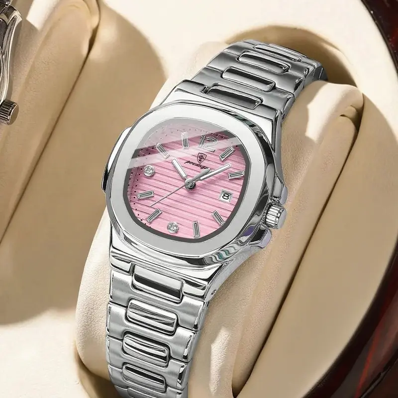 Poedagar Fashion Luxury Women's Watch Waterproof Stainless Steel Watch Date Quartz Women's Watch Preferred Birthday Gift for Girlfriend Quartz Analog Watch Quartz Watches