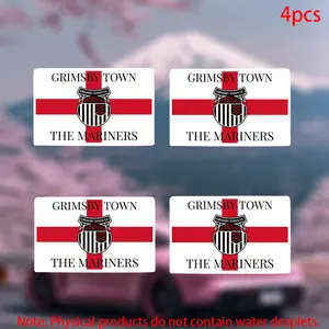 4pcs-GRIMSBY TOWN FC Sticker-car stickers for doors, windows, laptops, luggage, furniture and bumpers-durable adhesive vinyl material