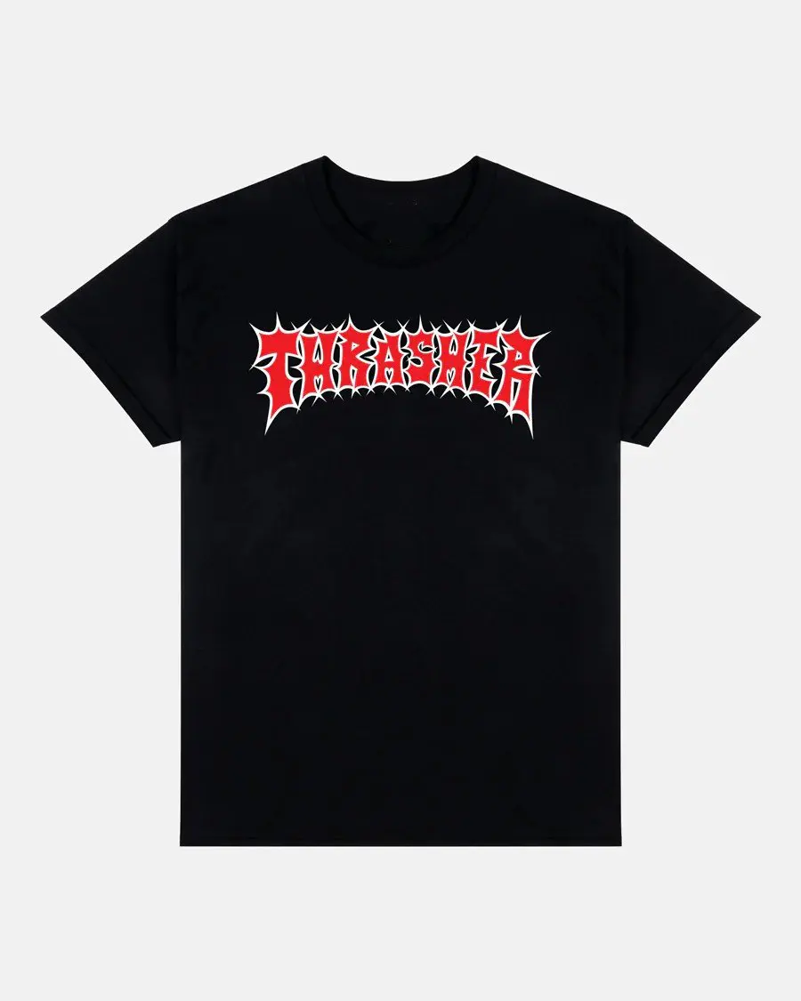TThrasher Gothic Logo T Shirt Unisex Cotton Streetwear Oversized Casual Graphic Tee Urban Fashion