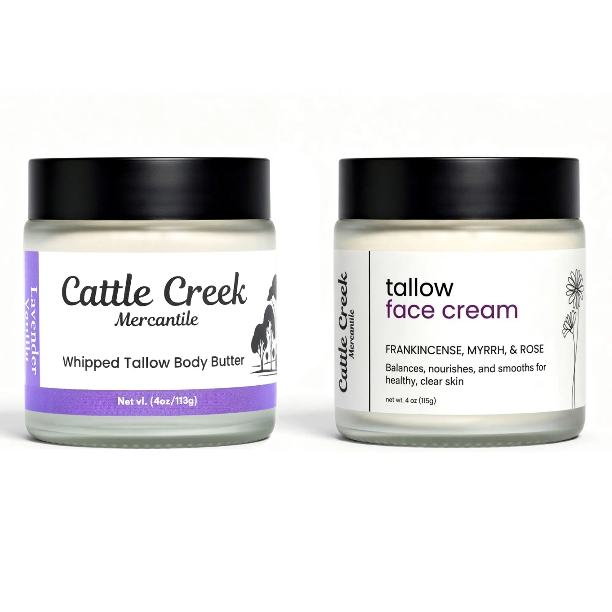 Lavender Vanilla Body Butter + Face Cream - 4oz