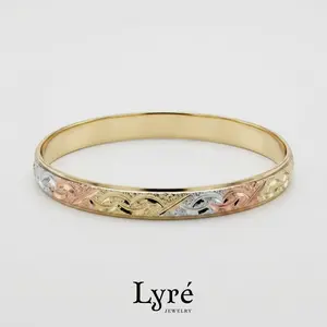 Soraya Tri-Tone Moroccan Laser Cut Bangle