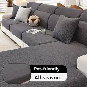 Anti-Cat Scratch Sofa Cover, Couch Slipcover, All-Season Reusable Elastic Sofa Protector, Odorless, Anti-Slip, Dustproof, 360° Wraparound