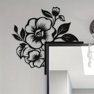 Flower Pattern Wall Art, Metal Wall Decor, Wall Hanging Decor for Home Living Room Bedroom, Room Decor, Home Decor, Bedroom Accessories, Hangable