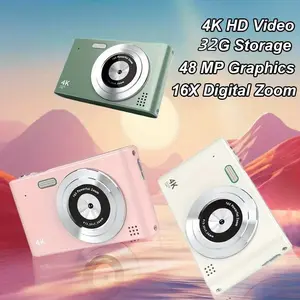 2.4 Inch Screen Digital Camera, Digital Zoom Camera, Digital Video Camera with 32GB SD Card, Anti-shake Camera with Music Player for Birthday Gift