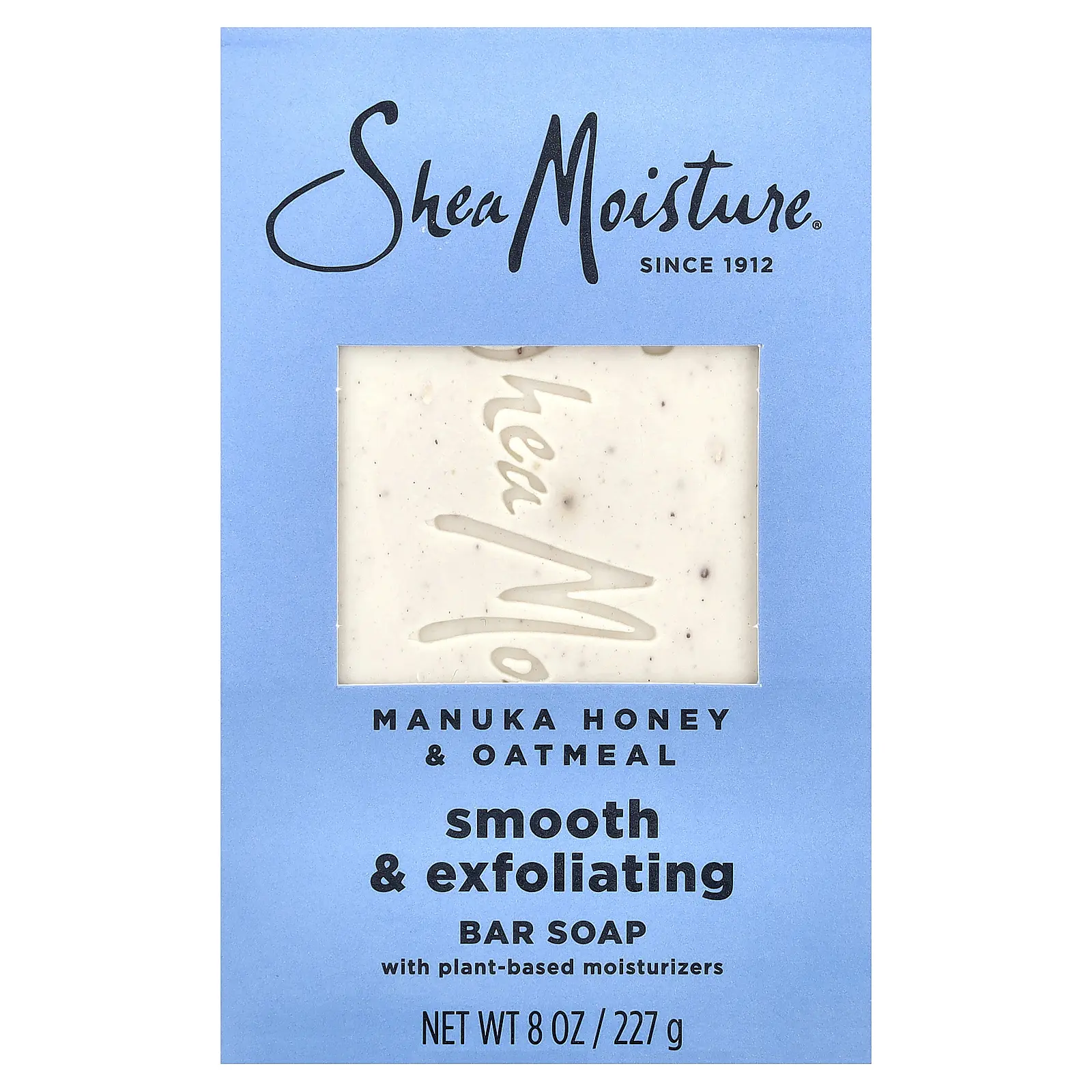 SheaMoisture Smooth & Exfoliating Bar Soap, Manuka Honey & Oatmeal, 8 oz (227 g)