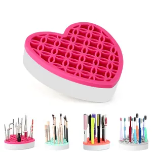 Silicone Makeup Brush Holder, Cosmetic Organizer, Pen Holder for Desk, Pencil Case, Sewing Tool, Beauty Tool, Brushes, Scissors, Toothbrush Holders