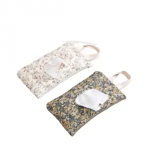 Floral Print Baby Diaper Pad Storage Tote Bag Organizer for Formula Toys and Wet Wipes Home Bedroom Storage