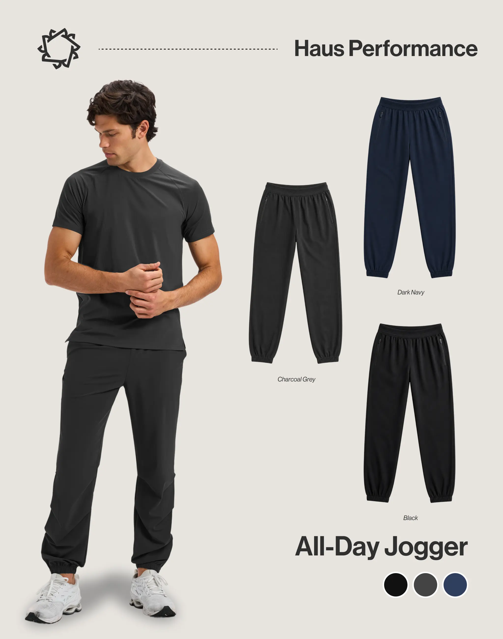 Haus | All-Day Performance Jogger | Lightweight Stretch Athletic Pants
