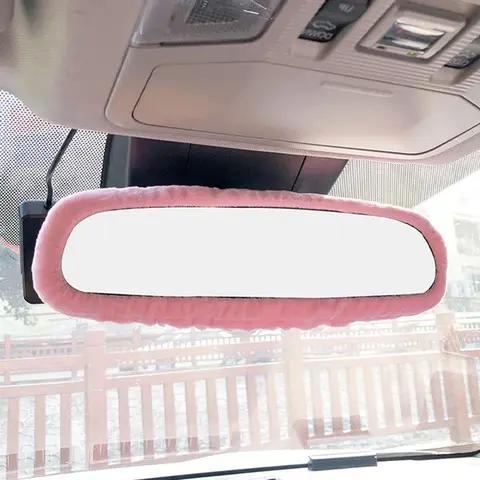 Car Rearview Mirror Cover, Elastic Automotive Rearview Mirror Decorative Cover, Car Interior Trim Accessories, Car Accessory, Decoration, Aesthetic Car Accessory, Car Decorations, Vehicle Decoration