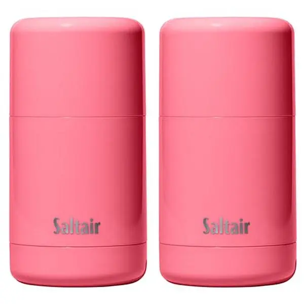 Saltair Skincare Deodorant | Aluminum-Free Odor Stick | Pink Beach, 2 Pack | Zinc-and-BHA blend for fresh-feeling underarms, clear glide-on application, reusable casing, and easy routines