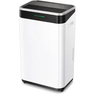 45 Pints Dehumidifier for Home, Bedroom, Bathroom, Office with Drain Hose, 6.5L Water Tank, Humidity Control, Dry/Auto / 24H Timer, Low Noise, 3Color Digital Display