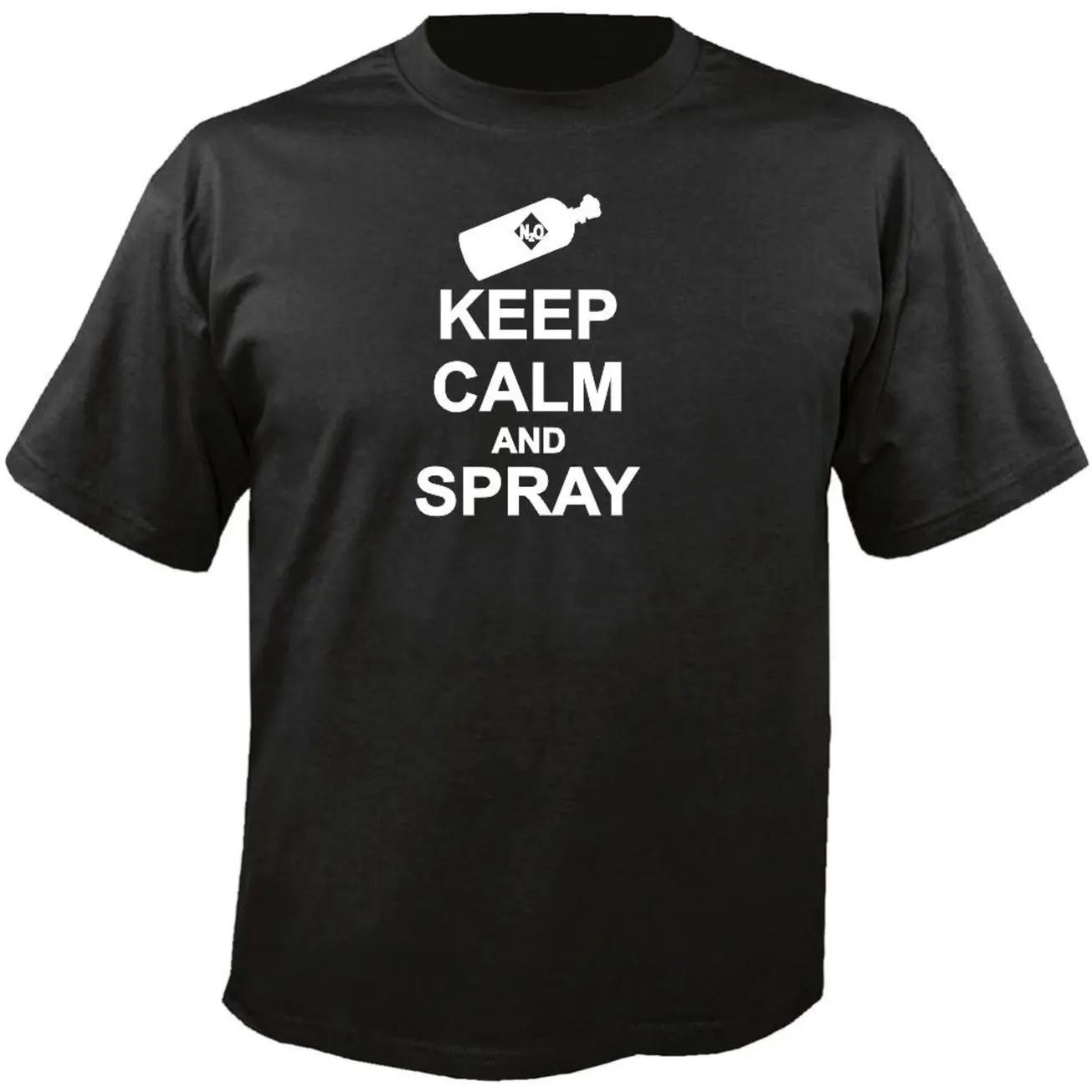 Keep Calm and Spray Black T-Shirt - Nitrous Oxide, LSX, JDM Sweatshirt Hoodie, Gift for Car Lovers
