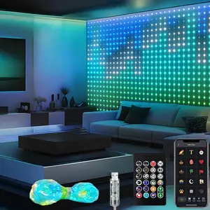 Smart LED DIY Curtain Lights with APP and Remote Control Background Wall Bedroom Decoration Light Christmas Halloween Decoration
