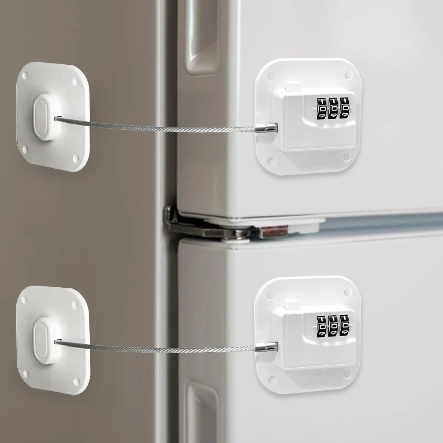 Fridge Lock Refrigerator Freezer Childproof Locks for Cabinets and Drawers Easy Install No  Needed Combo Lock Multifunctional  Safety Cabinet Locks