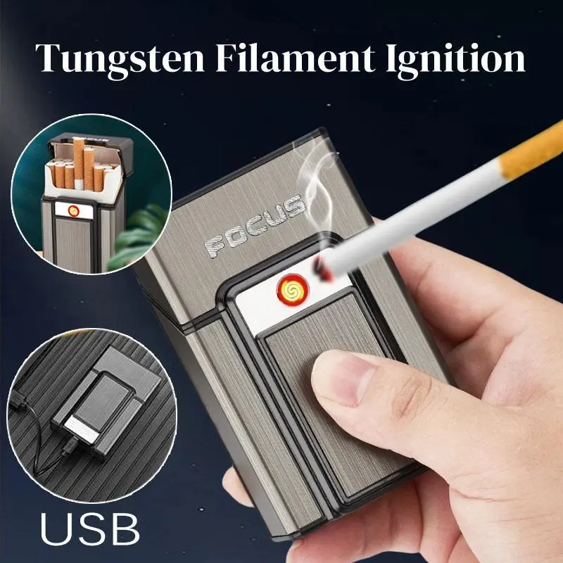 Aluminum Alloy Rechargeable Lighter Fire Starter, Flameless, Windproof, No Fuel Needed, Kitchen Fire Starter for Quick Ignition, Rechargeable Lighter Fire Starters