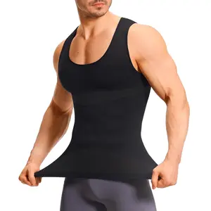 Men's Low Neck Slim-Fit Shapewear Compression Vest, Tummy Control Tight Base Shirt, Multi-Size (S-2XL) Men's Underwear
