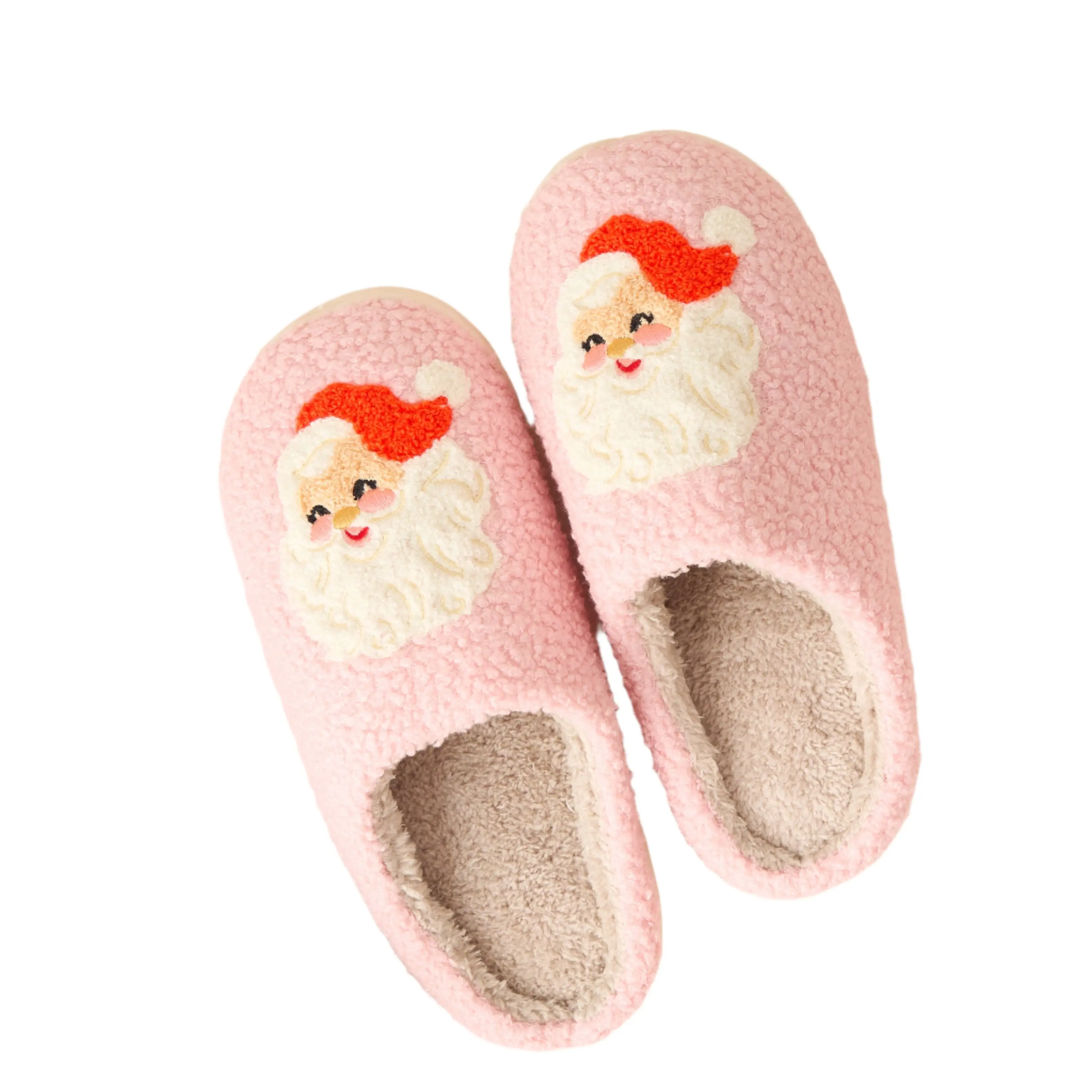 FUZZY SANTA SLIPPERS
