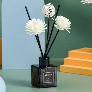 50ml Reed Diffuser with Stick, Aromatherapy Essential Oil Diffuser, Home Fragrance Reed Diffuser for Bathroom, Bedroom, Living Room, Office, Scented Essential Oils Diffuser