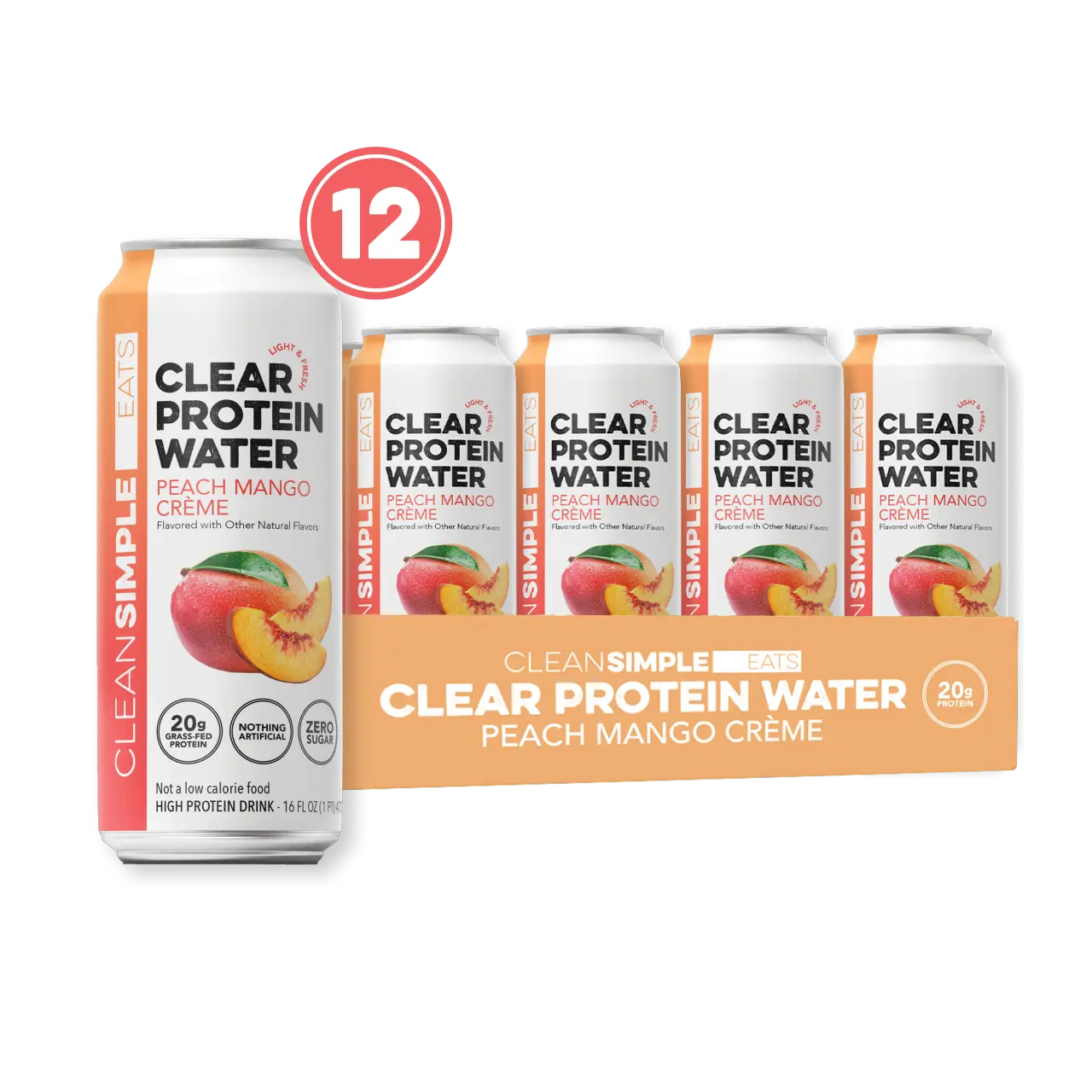 Clear Protein Water: Peach Mango Creme