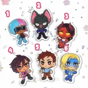 Dispatch, Blonde Blazer, Robert, Invisigal, Malevola, Sonar and Prism keychains!