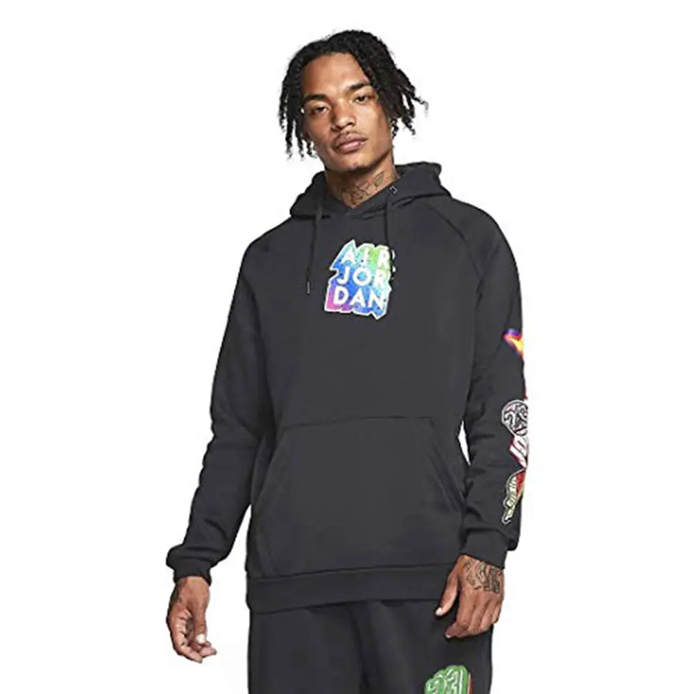 Jordan Jumpman Sticker Mens Pullover Hoodie - Long Sleeve Casual Menswear Sports Top, Sweatshirt for Active Use, Sweatshirts, Tops, Jumper