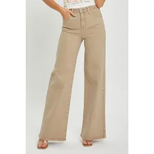 RISEN Full Size Tummy Control High Rise Wide Leg Jeans Plus Size