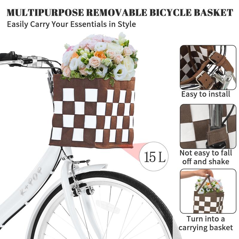 "26" Women's Foldable Commuter Bike - 7-Speed Gears & Front Storage Basket | Effortless Portability for City Rides, Campus Errands & Weekend Adventures"