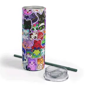 Handmade Aphmau Inspired Collab Tumbler Drinkware Bottle Stainless Steel Portable Washable