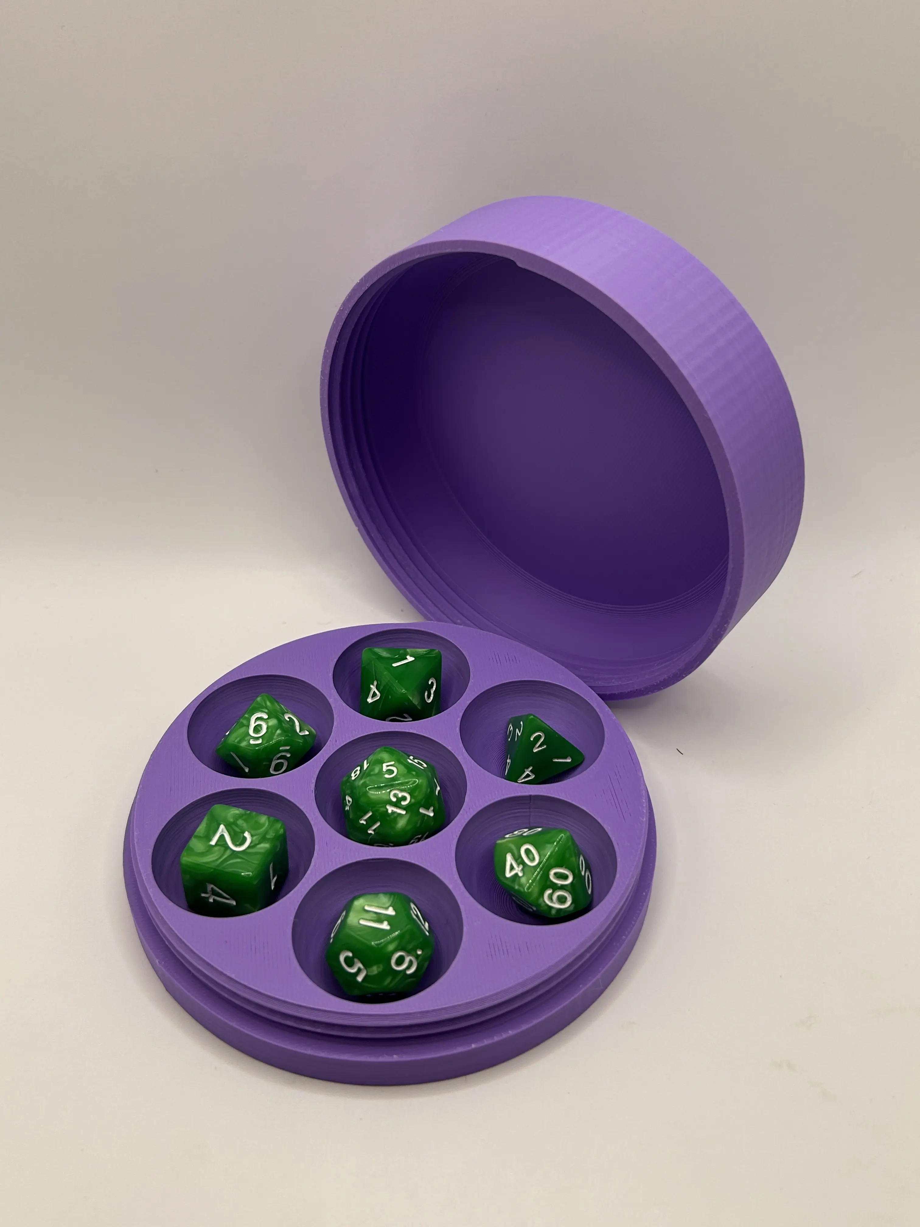 Disk Dice Case - Durable Plastic Dice Holder with Clear Window for Gamers Collectors and Enthusiasts Lightweight and Portable